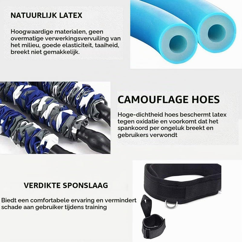 Laad afbeelding in Galerijviewer, Boks weerstandsbanden set met verstelbare tailleband en enkelbanden voor krachttraining – bokselastieken – explosiviteitstraining
