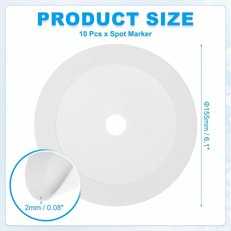 Laad afbeelding in Galerijviewer, Vloermarkers 10 stuks 15,5 cm antislip wit – platte trainingskegels – voetbal basketbal accessoires
