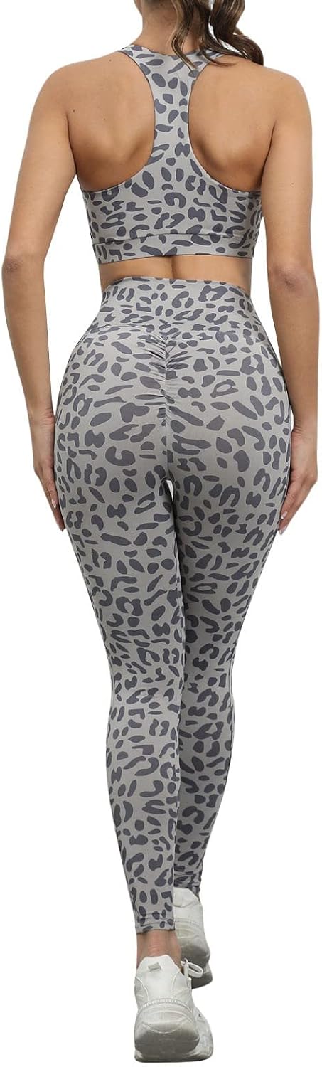 Load image into Gallery viewer, Dames sportlegging met luipaardprint hoge taille en aansluitende pasvorm – fitness legging – yogabroek
