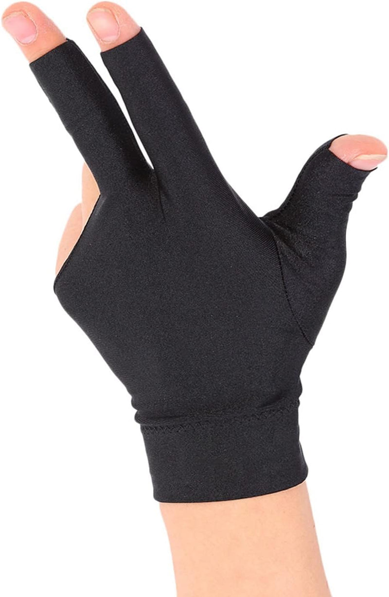 Laad afbeelding in Galerijviewer, Tbest 3 Vingers Snooker Pool Handschoen - Linkerhand Keu Handschoenen Spandex Linkerhand Biljart Accessoires
