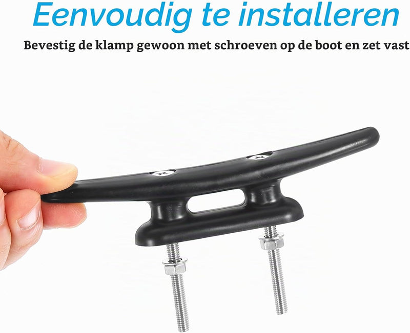 Load image into Gallery viewer, Bootkikkers 4 stuks 100 mm van nylon wit met schroeven – touwklemmen – boot kajak accessoires
