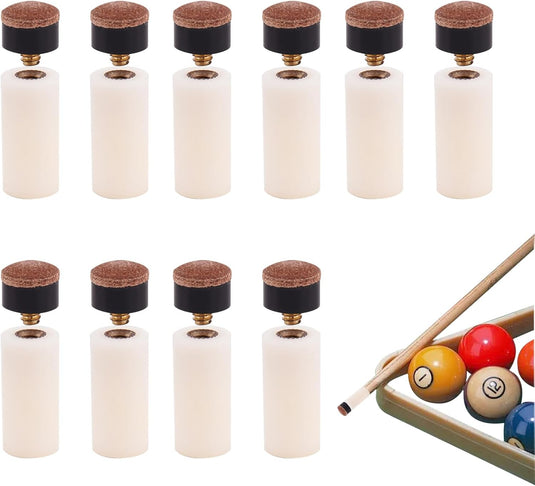 Biljart keu tips en hulzen set 10 stuks