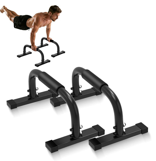 Parallettes push-up bars van staal met antislip handgrepen tot 300 kg – calisthenics – opdruksteunen