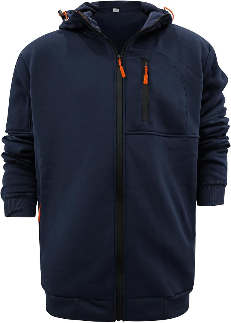 Laden Sie das Bild in Galerie -Viewer, Heren lange hoodie met capuchon en rits voor de winter – vest – heren trui
