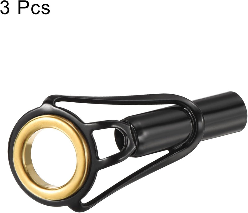 Laad afbeelding in Galerijviewer, Hengel topogen 3 stuks 1 mm van roestvrij staal zwart-goud – hengeltop reparatieset – visaccessoires
