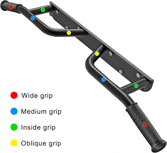 Wandgemonteerde optrekstang met 4 gripposities en accessoireringen tot 227 kg – pull-up bar – krachttraining