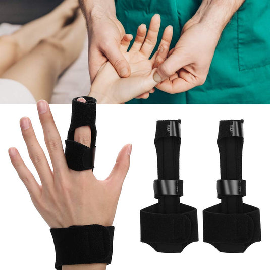 Attelles de doigt réglables, lot de 2, avec renfort métallique et fermeture à scratch – orthèse de doigt – maintien du doigt