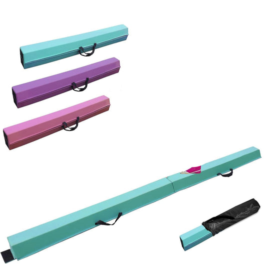 Gymnastiekbalk 210-300 cm – opvouwbare balansbalk met antislip onderzijde en draaggreep – voor kinderen en training thuis
