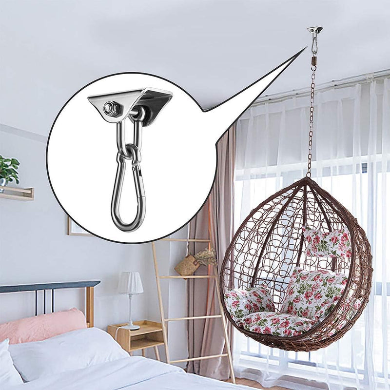Chargez l'image dans la visionneuse de la galerie, Schommelhaken 2 stuks 360° draaibaar van roestvrij staal tot 400 kg – ophanghaken – schommel accessoires
