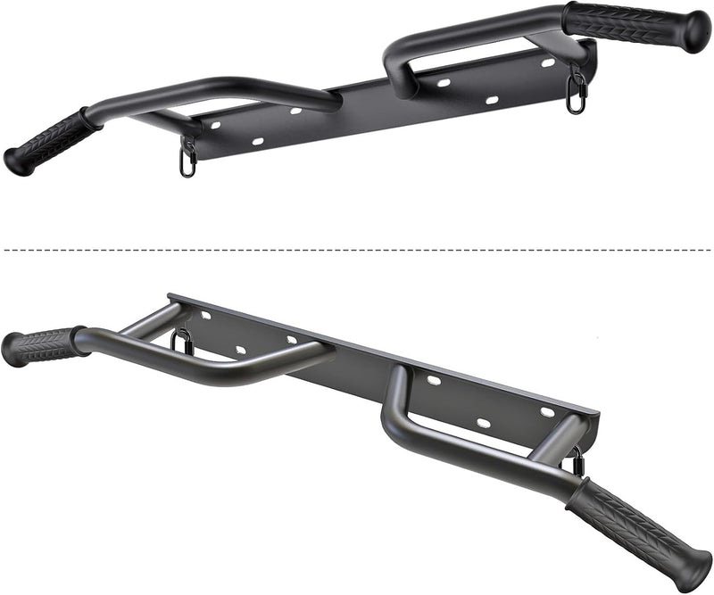Laad afbeelding in Galerijviewer, Wandgemonteerde optrekstang met 4 gripposities en accessoireringen tot 227 kg – pull-up bar – krachttraining
