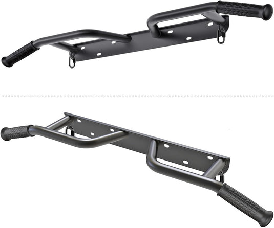 Wandgemonteerde optrekstang met 4 gripposities en accessoireringen tot 227 kg – pull-up bar – krachttraining
