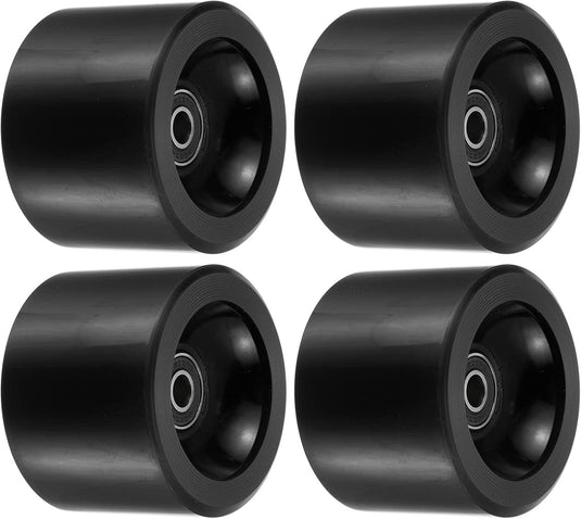 Longboard wielen 70 x 51 mm 78A met ABEC-9 lagers 4 stuks zwart – cruiser skateboard wielen