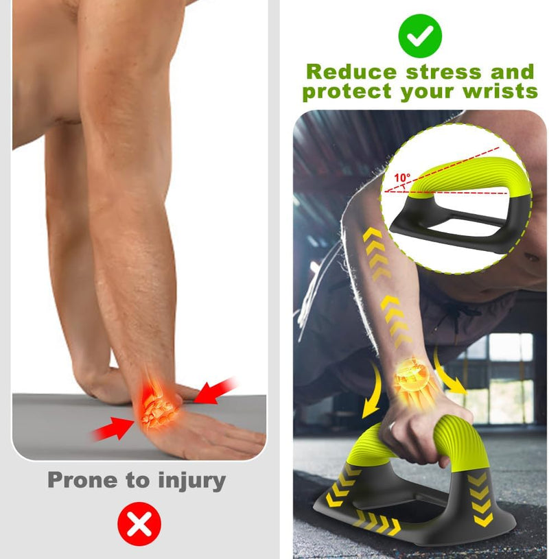 Chargez l'image dans la visionneuse de la galerie, Push-up bars met ergonomische zachte handgrepen en antislip basis – opdruksteunen – krachttraining
