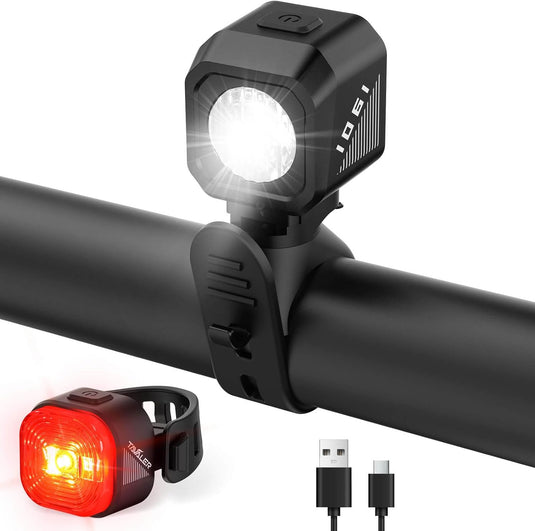 Oplaadbare fietsverlichting set USB-C IPX5 met voorlicht en achterlicht – fietslamp – LED fietslicht
