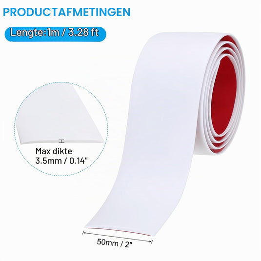 Zelfklevende vloer overgangsstrip 7,6 cm x 1 m - Vinyl laminaat afdekstrip & naadprofiel - Vloerovergangsstrip drempelprofiel