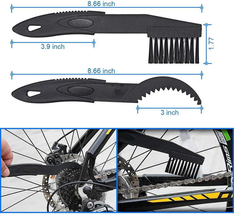 Laad afbeelding in Galerijviewer, Kettingsreiningsborstel Set van MMOBIEL – 4 Stuks Reiningsborstel – Kettingreiniger Set voor Motor, Fiets en Mountainbike – Ketting Clean Tool – Fietskettingen, Motorkettingen Reiningsborstelset
