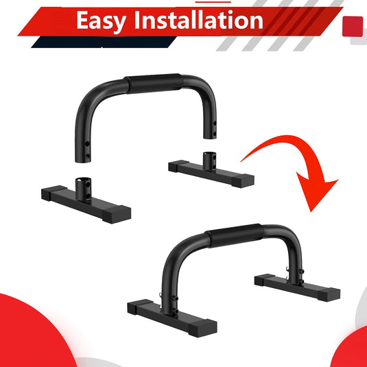 Parallettes push-up bars van staal met antislip handgrepen tot 300 kg – calisthenics – opdruksteunen