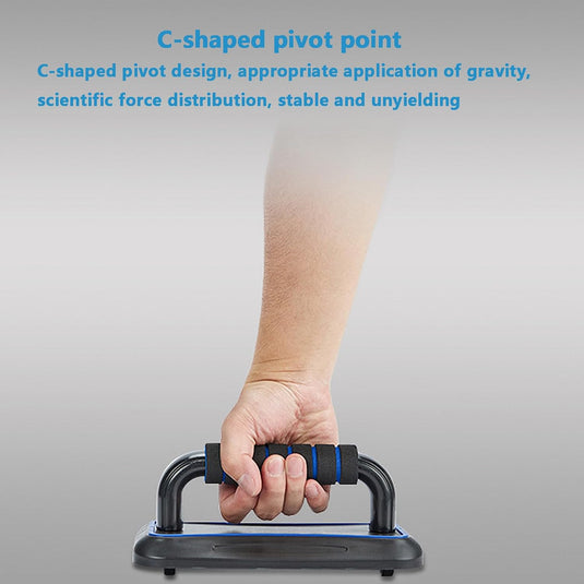 2-in-1 fitness trainer met push-up bars en ab roller met 8 wielen – buikspiertrainer – push-up board