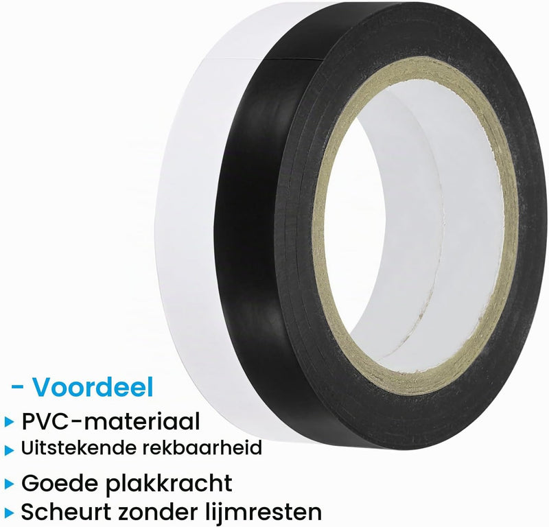 Chargez l'image dans la visionneuse de la galerie, Racket afwerktape 6 stuks 10 meter van PVC zwart-wit – grip tape – tennis badminton accessoires
