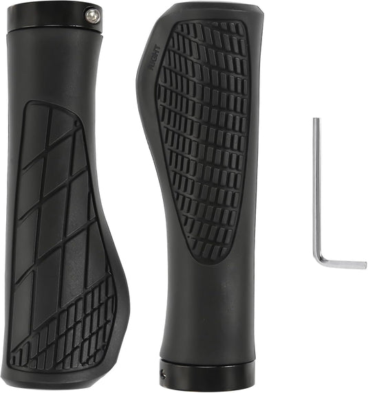 Ergonomische fietshandvatten 22 mm zwart met inbussleutel