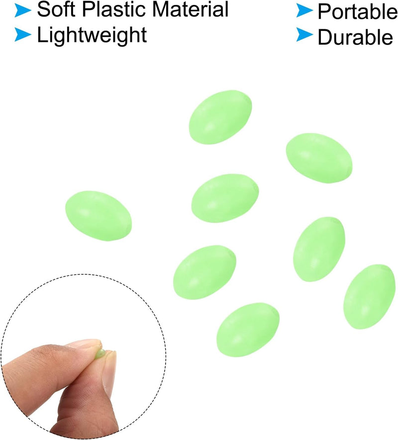 Laad afbeelding in Galerijviewer, Lichtgevende viskralen 100 stuks 8 x 6 mm met opbergdoos – glow beads – visaccessoires
