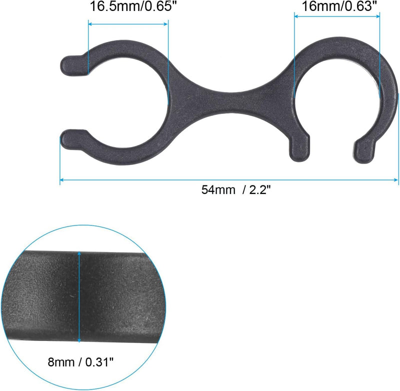 Carica immagine in Galleria Viewer, Wandelstok clips 8 stuks voor 16-16,5 mm stokken zwart – trekkingstok houders – wandel accessoires
