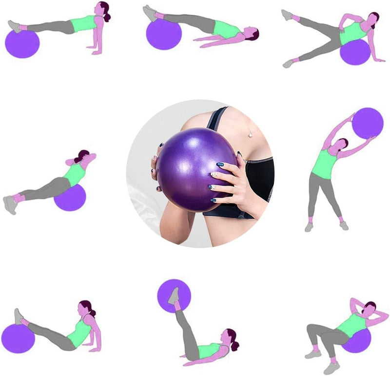 Laden Sie das Bild in Galerie -Viewer, Pilatesballen set van 2 stuks 25 cm paars roze
