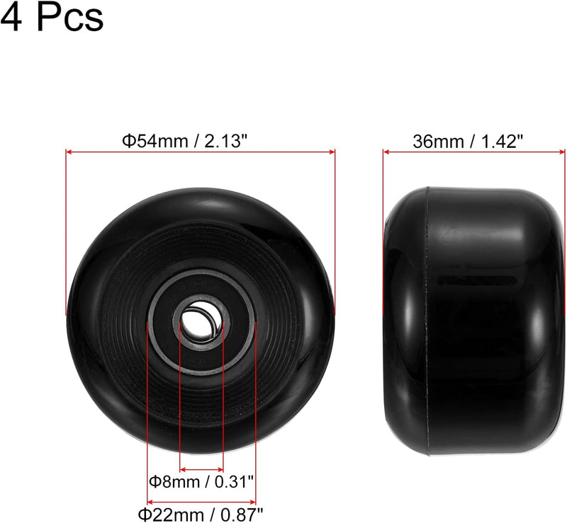 Laden Sie das Bild in Galerie -Viewer, Skateboard wielen 54 mm met ABEC-9 lagers (4 stuks) - Soft wheels 85A voor straat &amp; cruiser - Skateboard wielen vervanging
