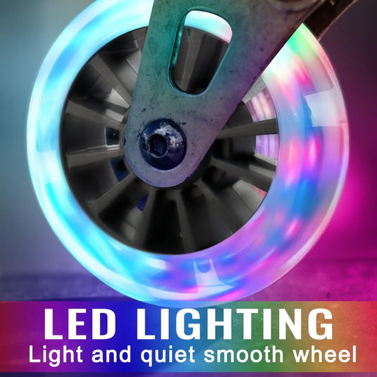 Lichtgevende step-wielen, 2 stuks, 120 mm, stuntstepbanden met led-lichtwielen, stille reservewielen voor stepwielen met ABEC-7 kogellagers, voor stuntsteppen en kickscooter (zwart)