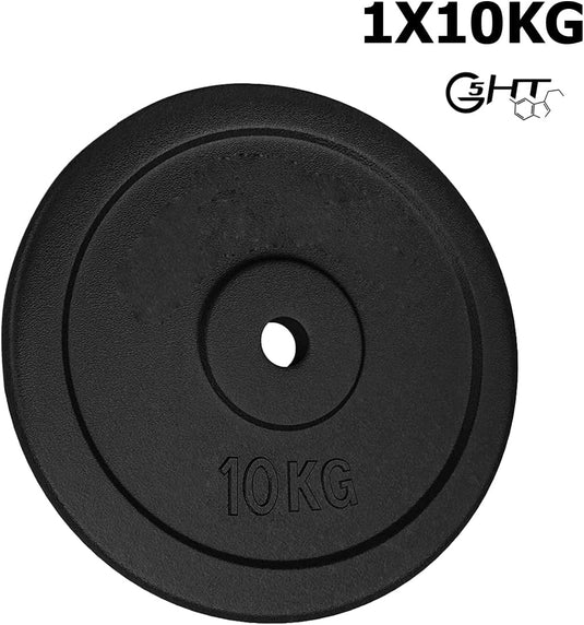 G5 HT SPORT Halterschijven van gietijzer, gatdiameter: 25 mm, voor sportschool en thuisgymnastiek, 0,5 tot 20 kg, voor halters en lange halters
