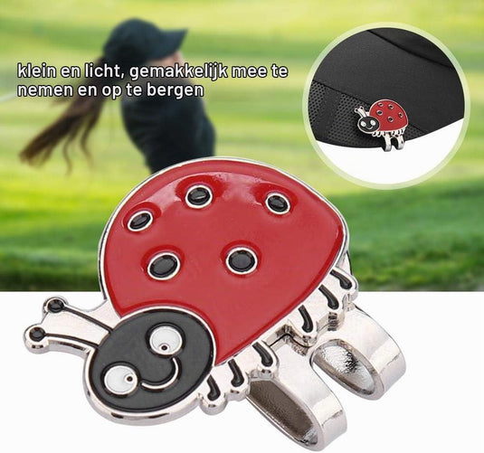 Magnetische golfbal marker met roestvrijstalen petclip en decoratief ontwerp – balmarker – golfaccessoires
