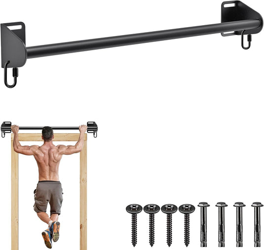Wandgemonteerde optrekstang met weerstandsbandhaken tot 200 kg – pull-up bar – fitness stang