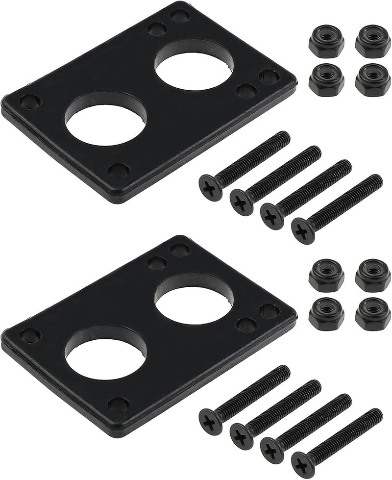 Laad afbeelding in Galerijviewer, Skateboard riser pads set 6 mm zwart
