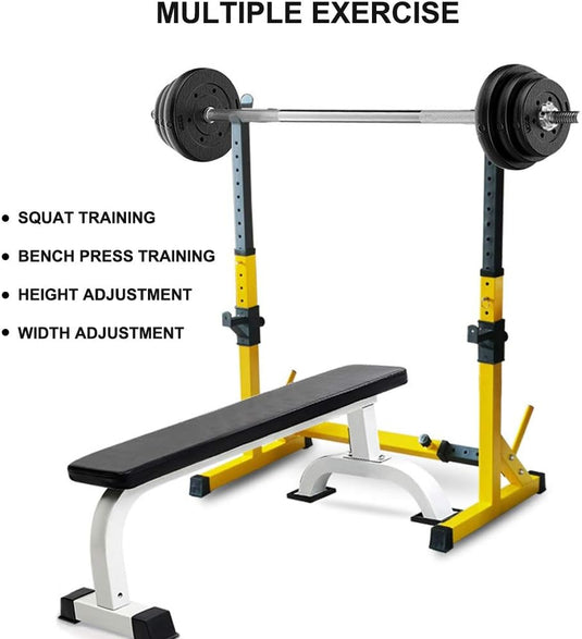 Barbell Stand Verstelbare Barbell Rack Squat Rack Fitnesstoestellen Weight Training Equipment In Hoogte Verstelbare