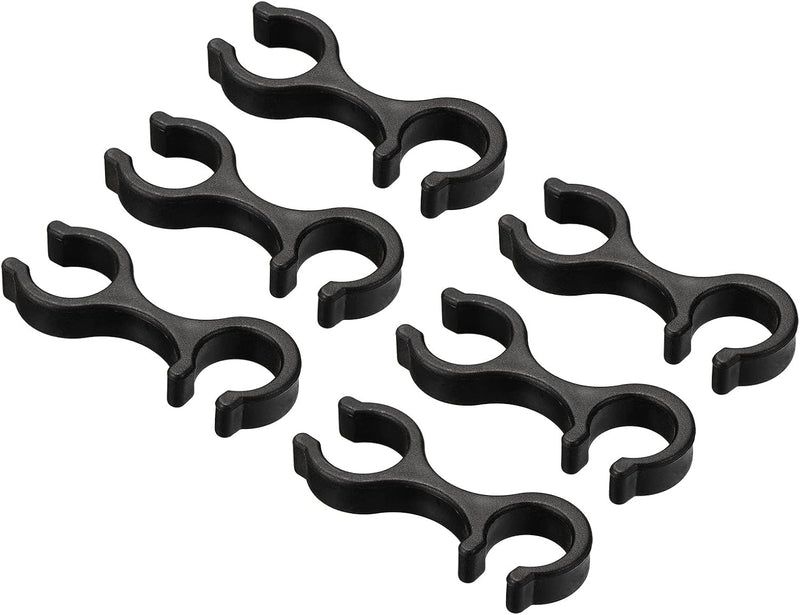Load image into Gallery viewer, Wandelstok clips 6 stuks voor 16-16,5 mm stokken zwart – trekkingstok houders – wandel accessoires

