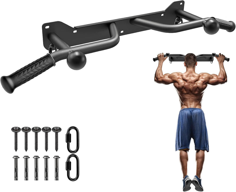Chargez l'image dans la visionneuse de la galerie, Wandgemonteerde optrekstang met meerdere gripposities tot 272 kg – pull-up bar – krachttraining

