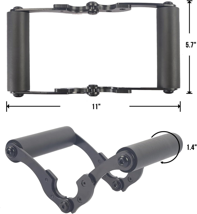 Load image into Gallery viewer, V-bar roeigreep met dubbele handgreep en antislip rubber – T-bar row handvat – fitness accessoire
