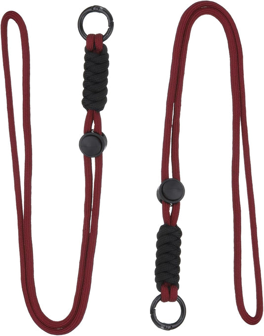 Paracord lanyards 2 stuks met sleutelring en clip – gevlochten sleutelkoord – outdoor accessoires