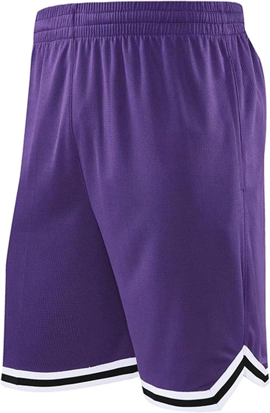 Lange basketbalshort heren van ademend mesh met ritszak – sportshort – fitness broek
