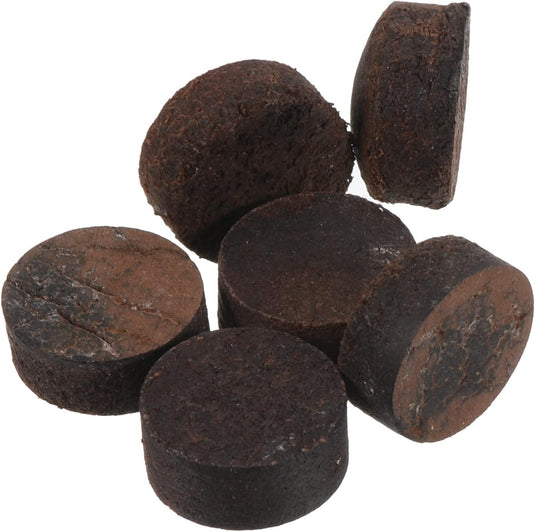 Biljart keu tips 6 stuks 11 mm van rundleer bruin – vervangende pomeransen – biljart accessoires