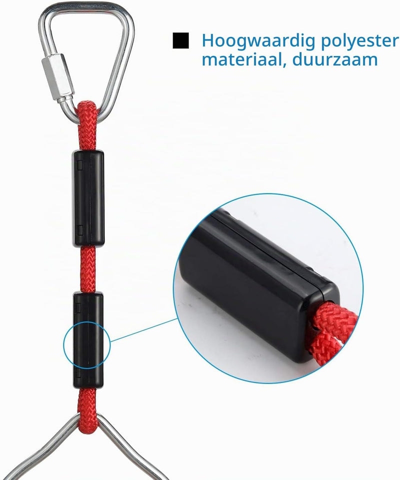 Laden Sie das Bild in Galerie -Viewer, Klimringen voor kinderen 4 stuks met ophanghaken tot 120 kg – gymnastiekringen – ninja parcours accessoires
