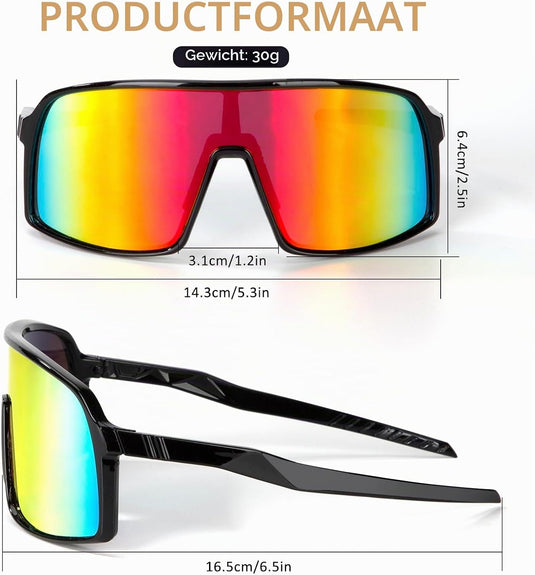 Polaryzacyjne okulary rowerowe dla mężczyzn z ochroną UV400 i antypoślizgowymi noskami – okulary przeciwsłoneczne do sportu – okulary kolarskie