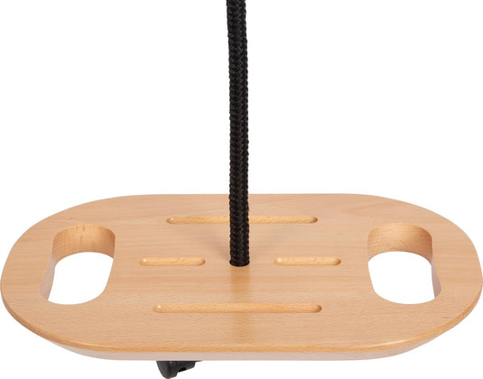Trapezeschommel 2-in-1 met gymnastiekringen en verstelbare touwen tot 100 kg – houten schommel