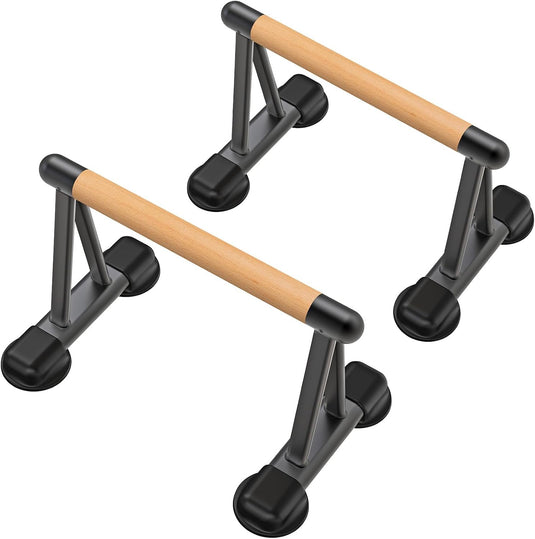 Hoge parallettes 24 cm met antislip en gevoerde handgrepen tot 300 kg – push-up bars – calisthenics