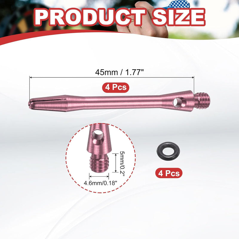 Laad afbeelding in Galerijviewer, Dartschachten 4 stuks 45 mm van aluminium geel met 2BA schroefdraad – dart shafts – dart accessoires
