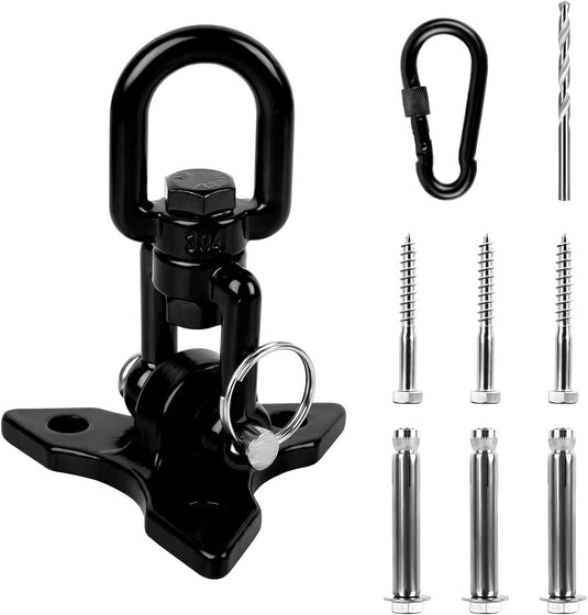 Schommelhaken 2 stuks 360° draaibaar van roestvrij staal tot 400 kg – ophanghaken – schommel accessoires
