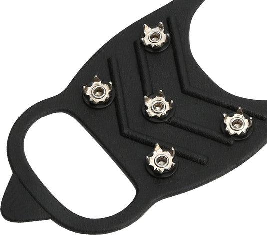 Antislip schoenspikes met 8 tanden zwart