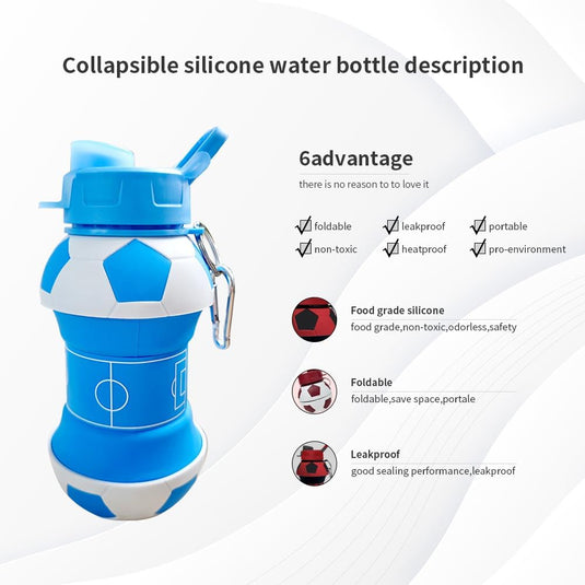 Voetbal drinkfles met rietje 550 ml