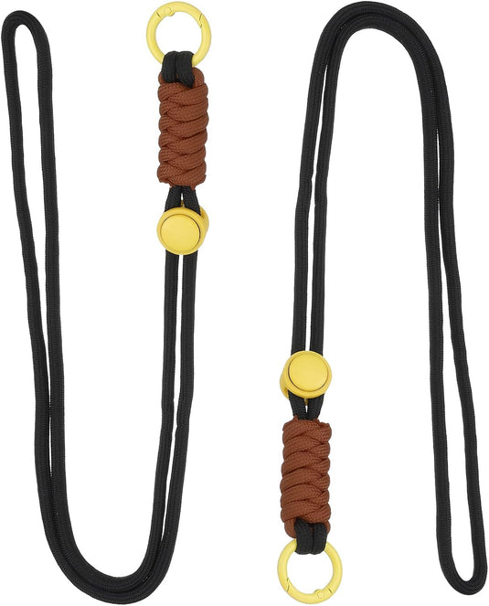Paracord lanyards 2 stuks met sleutelring en clip – gevlochten sleutelkoord – outdoor accessoires