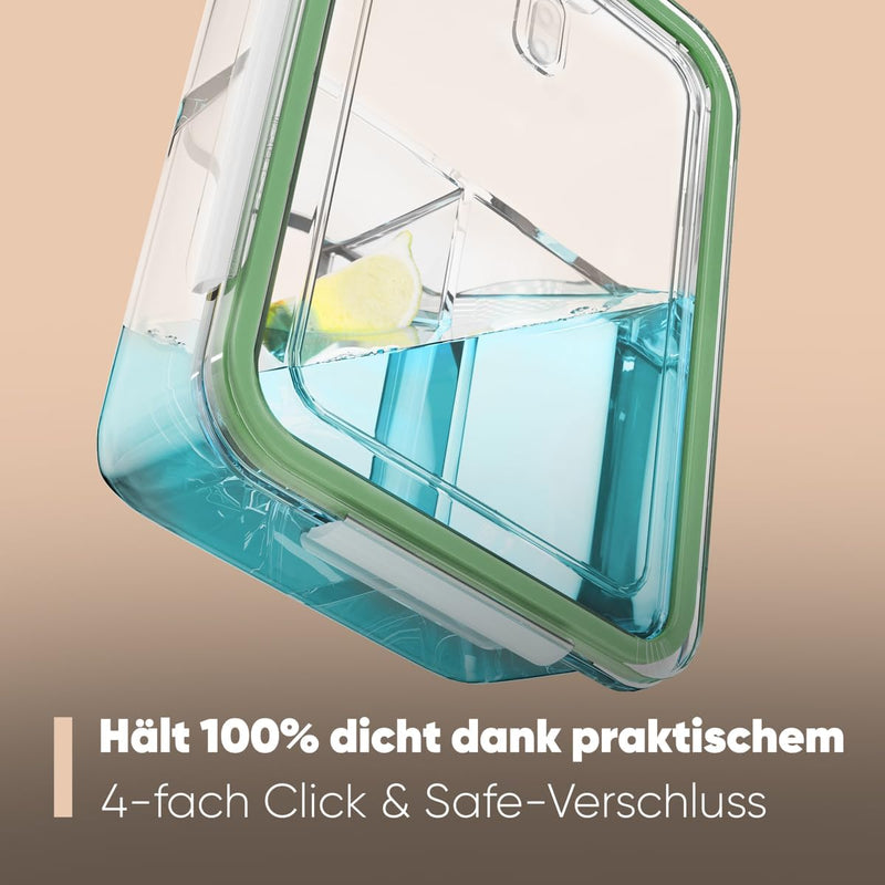 Chargez l'image dans la visionneuse de la galerie, Glazen meal prep bakjes set van 3 met 3 vakken
